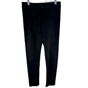 Fate by LFD Black Faux Suede Skinny Elastic Waist Ankle Fit Pants Size S